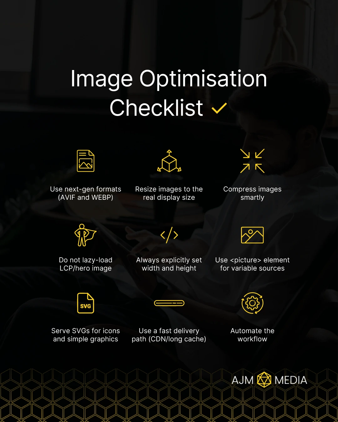 Core web vitals image optimisation checklist